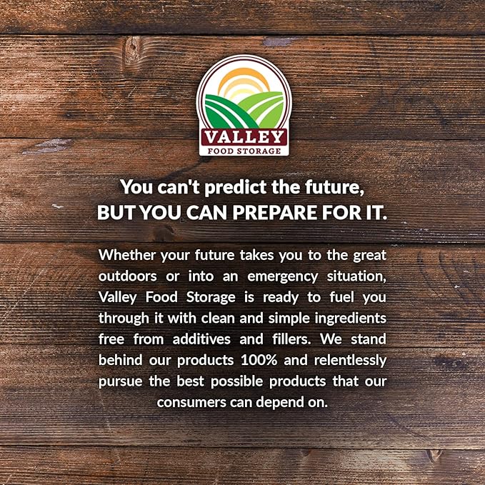 Valley Food Storage 60 Serving Dinner Bucket | Premium Emergency Food Supply with 25 Year Shelf Life | Non-GMO Survival Food, Prepper Meals, Camping & Off-Grid Living Supplies | Packaged in USA