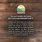 Valley Food Storage Long Term Food Supply Kit | 2 Bucket Emergency Survival Food | 75g+ Daily Protein, 1,800+ Calories Per Day | 25 Year Shelf Life Prepper Food for Camping & Disaster Preparedness