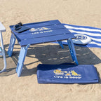 Life is Good Family Portable Outdoor Folding Table with Adjustable Height and Carry Bag for Beach, Camping, 30lb Weight Capacity, 22" x 20" x 16"