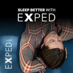 Exped DeepSleep Mat Duo Long Wide Plus - Self Inflating Firm Car Sleeping Mat, 3” Foam Pad, Pump Included