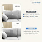 KING MOUNTAIN Canvas Repair Patch 9 x11 Inch 4 Pcs Self-Adhesive Waterproof Fabric Patch for Sofas, Tents, Furniture,Tote Bags, Car Seats (Charcoal Grey)