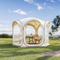 10x10ft Gazebo Screen Tent, Pop Up Bubble Tent, Mosquito Proof & Sun Shade Canopy, Heavy Duty Waterproof Outdoor Shelter for Patio, Camping, Backyard Parties