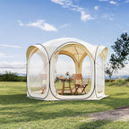 10x10ft Gazebo Screen Tent, Pop Up Bubble Tent, Mosquito Proof & Sun Shade Canopy, Heavy Duty Waterproof Outdoor Shelter for Patio, Camping, Backyard Parties