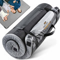 3 Inch Memory Foam Camping Mattress, Dual Layer Thick Sleeping Camp Pad for Car Tent Cot, Roll-Up Portable Glamping Floor Bed for Guests Sleepover