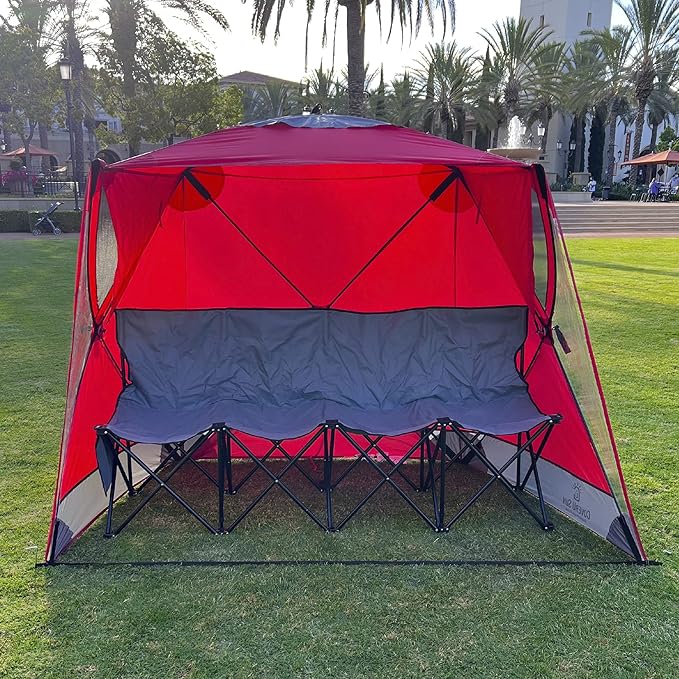 CoverU Sports Tent Pod For 3-4 People - RAIN or Sun Protection – NEW Large Pop Up Climate Canopy Shelter – Soccer, Football, Softball & Other Sporting Events and Parades - Patented and Patents Pending