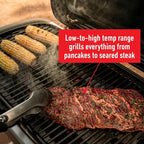 Weber Traveler Portable Liquid Propane Gas Grill for Camping and Travel, 1 Burner, Black