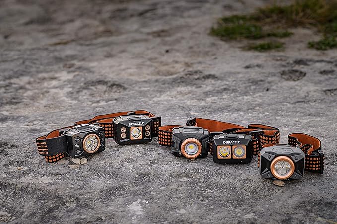 Duracell 200 Lumen LED Headlamp - Comfortable and Ultra-Strong Design with 3 Modes and 3-AAA Batteries Included. Great for In-Door & Out-Door Use