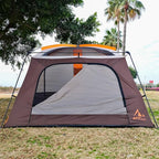 KTT Extra Large Tent 10-12-14 Person(B),Family Cabin Tents,2 Rooms,3 Doors and 3 Windows with Mesh,Straight Wall,Waterproof,Double Layer,Big Tent for Outdoor,Picnic,Camping,Family Gathering