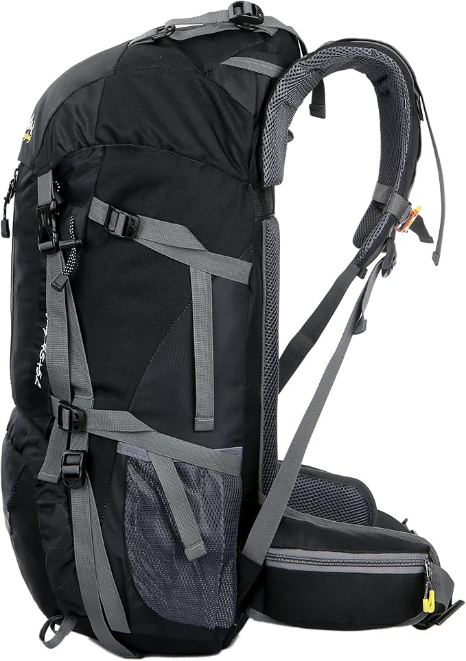 WoneNice 50L(45+5) Waterproof Hiking Backpack - Outdoor Sport Daypack with Rain Cover