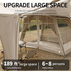 16.4x11.5 Ft Screen House Tent, Large Gazebo Screen Tent, Mesh Canopy Shelter with Waterproof & Sunshade Roof, Easy Setup for Camping, Backyard, Beach