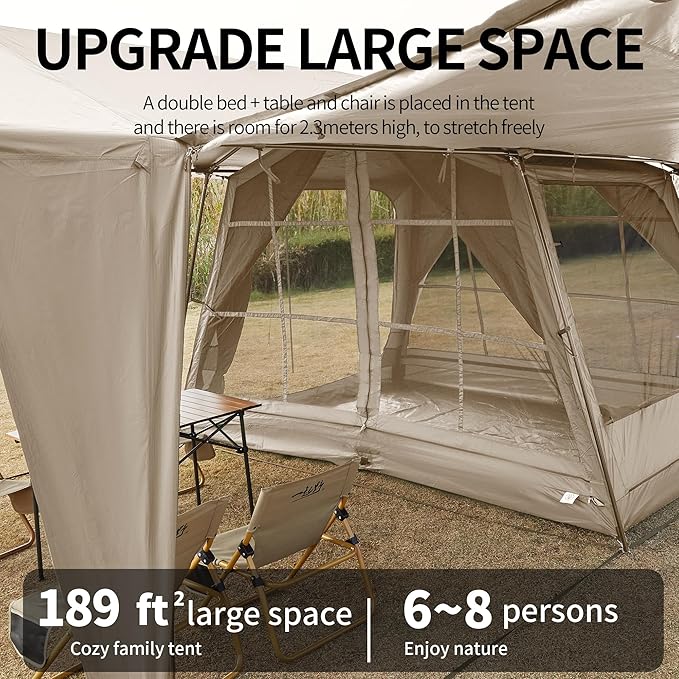 16.4x11.5 Ft Screen House Tent, Large Gazebo Screen Tent, Mesh Canopy Shelter with Waterproof & Sunshade Roof, Easy Setup for Camping, Backyard, Beach