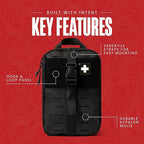 MY MEDIC MyFAK Standard Ifak First Aid Kit - 132 Life Saving Trauma and Medical Items - HSA&FSA Eligible Survival Kit for Camping or Your Car - Black