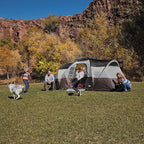 Wenzel Klondike 8 Person Water Resistant Tent with Convertible Screen Room for Family Camping