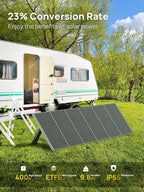AFERIY 400W Portable Solar Panel for Power Station, 23% Conversion Efficiency Foldable Solar Charger with Adjustable Kickstand, ETFE IP65 Waterproof Solar Panels for Outdoor Camping, RV, Emergency