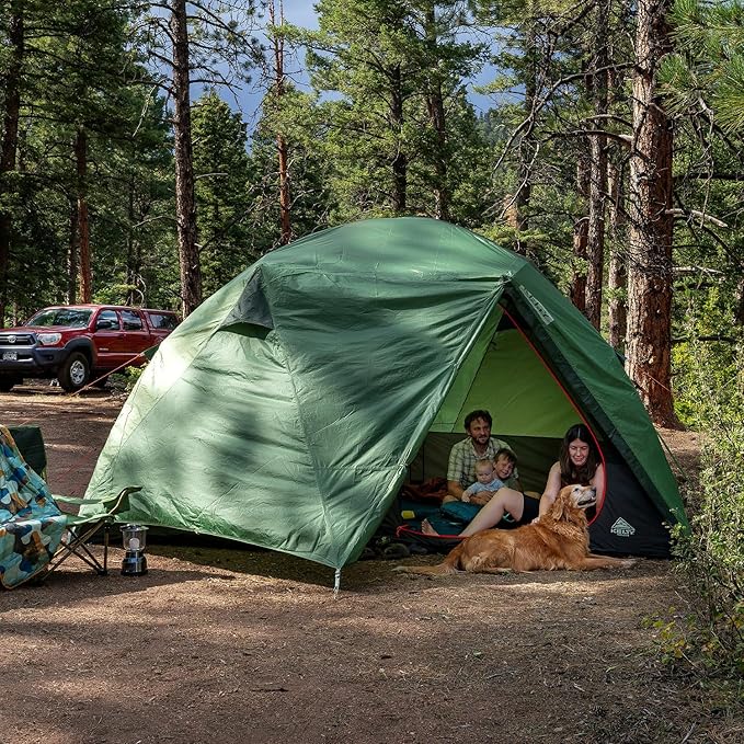 Kelty Wireless Freestanding Camping Tent, 2 4 or 6 Person Size, Huge Interior and Peak Height, Intuitive + Easy to Pitch, Color Coded Setup