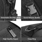 Tirrinia Expandable Insulated Lunch Bag for Men Women – Leakproof Reusable Cooler LunchBox for Kids & Adults with Shoulder Strap, Perfect for Work, School, Office, Travel,Black