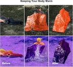 RedSwing Insulated Tarp, Multipurpose Emergency Thermal Tarps, Waterproof All Weather Heavy Duty Heat Reflective Survival Blanket for Camping Hiking, Orange