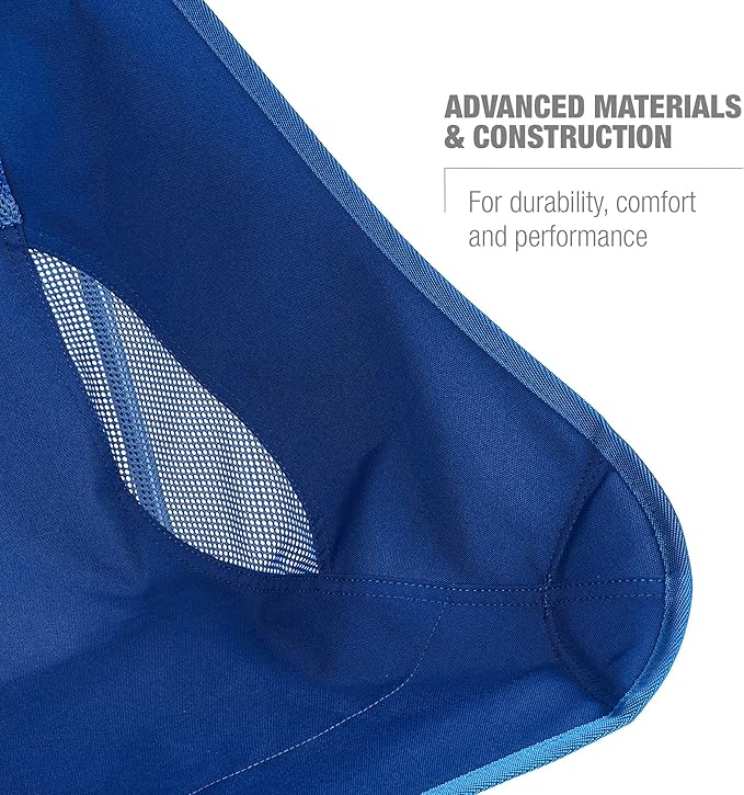 Helinox Chair Two Ultralight, High-Back, Collapsible Camping Chair, Blue Block, with Pockets