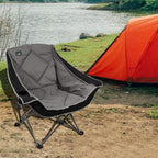 Northroad Oversized Foldable Camping Chair, Outdoor Padded Lawn Chair w/Cup Holder,Carry Bag for Beach, Hiking, and Picnics,Heavy-Duty 300-lbs Capacity, Purple