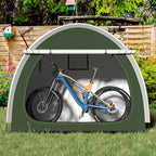 Bike Storage Shed, Oversized Storage Tent for 3-4 Bikes, Portable Foldable Garage/Garden Storage Tents, Waterproof Anti-uv Outdoor Bicycle Cover, Green