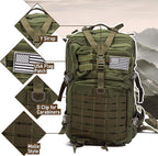 Bug Out Bag Backpack - 50L Tactical Backpack - Great for Survival Essentials (Red)