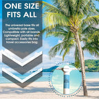 Beach Umbrella Sand Anchor - Heavy Duty Base with Spiral Screw for Strong Wind Resistance - Rust-Resistant and Fits Poles Under 1.5" Diameter - Universal Stand Holder - 9.5"x15"×3.5", White