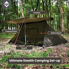 onewind Shelter, Camping Tarp Set Include Emergency Shelter, BugNet and Tent Footprint, Ripstop Silnylon with Silicone PU Coating Survival Shelter Tent for Camping, Hiking, Backpacking
