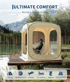 6 x 6 FT Instant Outdoor Clear Bubble Tent, 2-3 Person All Weather Sport Tent Instant Rainproof Camping Rain Shelter for Sports Events, Patio, Fishing, 70"x70"