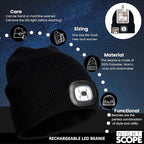 Classic Rechargeable LED Warm Knit Beanie Head Light Hat Headlamp for Outdoor Activities