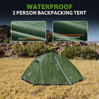 Naturehike Bleik 2-3 Person Camping Tent, Waterproof Double Layer Lightweight Backpacking Tents for Camping