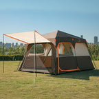 KTT Extra Large Tent 10-12-14 Person(A),Family Cabin Tents,2 Rooms,3 Doors and 3 Windows with Mesh,Straight Wall,Waterproof,Double Layer,Big Tent for Outdoor,Picnic,Camping,Family Gathering