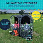 WeatherPod® The Original Shark Tank Side-by-Side™ 2-4 Person Pop-Up Pod - Stay Warm, Dry, and Out of The Sun - Weather Pod for Sports, Rain, or Wind - Simple to Set Up and Tear Down