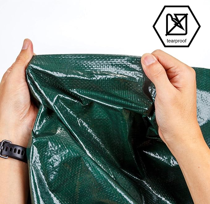 CARTMAN Finished Size 18x24 Feet Waterproof Green Tarp 8 Mil Thick, Multipurpose Protective Cover for Emergency Rain Shelter Camping Tarpaulin