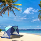 Beach Tent - Sun Shelter for Shade with UV Protection and Water-Resistant Coating for Sports Events and More with Carry Bag by Wakeman Outdoors