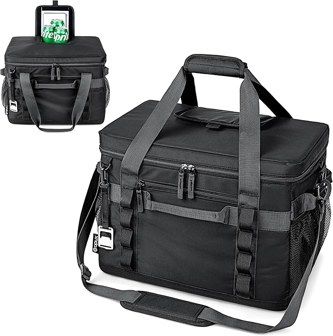 OPUX Cooler Bag, 48/60 Cans Insulated Soft Collapsible Portable Cooler, Soft Sided Leakproof Cooler for Beach Camping with Shoulder Strap, Ice Chest for Travel Road Trip Picnic