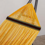 Best Home Fashion Hammock for 2 Persons with Collapsible Steel Stand 600 lbs Capacity- Portable Carrying Case, Adjustable, Perfect for Camping Beach Patio, EZ Daze Foldable Hammock with Stand- Yellow