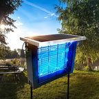 Solar Bug Zapper for Outdoor with 13FT Extension Cord for 2500 sq.ft, Portable Rechargeable Electric Mosquito Zapper with High Powered, Waterproof Solar Zapper for Patio Garden Backyard RV Camping
