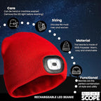 Classic Rechargeable LED Warm Knit Beanie Head Light Hat Headlamp for Outdoor Activities