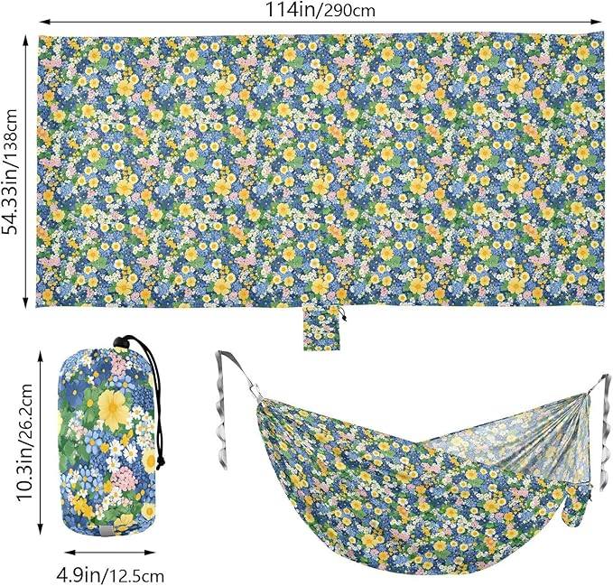 Beauty Spring Flowers Hammocks for Camping Backyard Hammock for Camping Travel Accessories