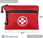 Swiss Safe 2-in-1 First Aid Kit for Car, Travel & Home, Businesses - Bonus Mini Kit for Medical Emergency Aid, Survival, Camping - 64 Piece, 25 Pack