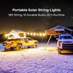 BioLite Solar String Rechargeable, Solar String Lights for Camping, Patio, and Travel, 18-Foot, Warm White