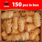 150 pcs Fire Starter - Natural Fire Starters for Campfires, Fire Pit, Pizza Oven, Fireplace, Smoker, BBQ, Pellet Stove & Wood - Fire Starters for Grill, Charcoal Starter