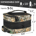 Tirrinia Expandable Insulated Lunch Bag for Men Women – Leakproof Reusable Cooler LunchBox for Kids & Adults, with Shoulder Strap, Perfect for Work, School, Office, Travel,Maple Leaf