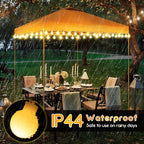 2 Pack Canopy Tent Lights, 40ft 80LEDs Canopy Lights Outdoor Battery Powered with 8 Modes, Bright Camping Canopy String Lights for 10'x 10' Pop Up Canopy Tent, Suitable for Tailgate Party