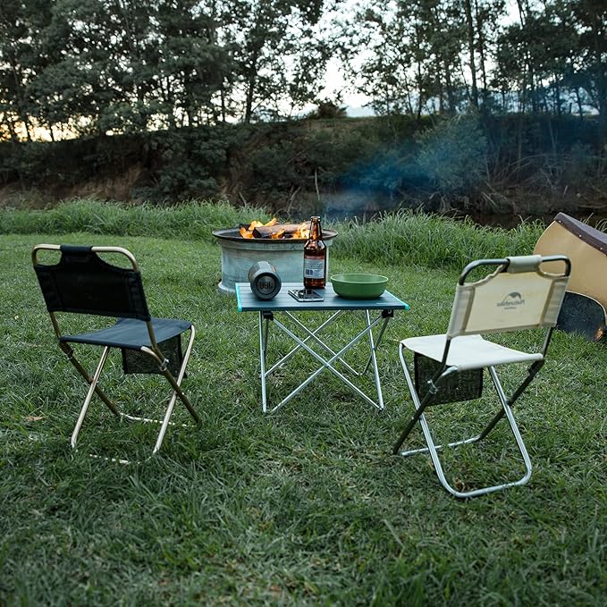 Naturehike FT08 Portable Camping Table, Ultralight Aluminum Folding Beach Table with Carry Bag for Outdoor Cooking, Picnic, Camp, Boat, Travel