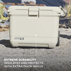 Coleman Pro Heavy-Duty 55qt Wheeled Ultra-Light Premium Hard Cooler, Extra-Thick Insulation Keeps Ice up to 5 Days, 92-Can Capacity, Heavy-Duty Wheels