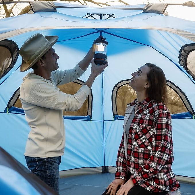 MOON LENCE Pop Up Camping Tent, 3-4 Person Portable Automatic Instant Tent Windproof for Camping, Hiking, Mountaineering