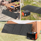 Takki 450W Peak Solar Generator 277Wh Portable Power Station with Solar Panels 40W Included 110V Pure Sine Wave AC Outlet DC USB Ports for Camping CPAP Emergency Tent Outdoor