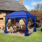 COOS BAY 11x11 Pop Up Gazebo with Mesh Netting, Instant Outdoor Canopy Tent, Water Resistant Shelter with UPF 50+ UV Protection, 121 Sq Ft Coverage, Blue