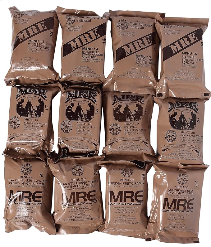 Western Frontier MRE 2019 Inspection Date Case A and Case B Bundle, 24 Meals Packed in 2016. Military Surplus Meal Ready to Eat.